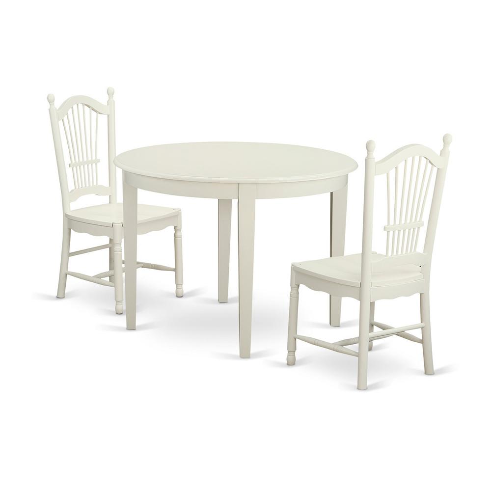 3 Pc Kitchen Nook Dining Set-Table And 2 Dining Chairs By East West Furniture | Dining Sets | Modishstore - 2