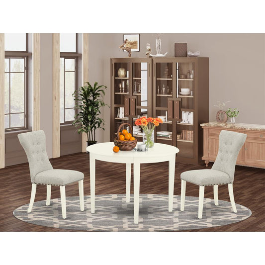 Dining Room Set Linen White BOGA3 - WHI - 35 By East West Furniture | Dining Sets | Modishstore
