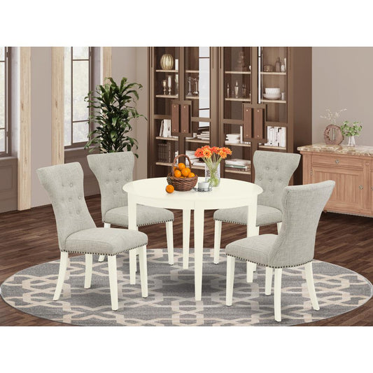 Dining Room Set Linen White BOGA5 - WHI - 35 By East West Furniture | Dining Sets | Modishstore