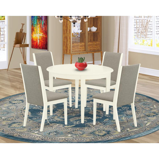 Dining Room Set Linen White BOLA5 - WHI - 06 By East West Furniture | Dining Sets | Modishstore