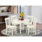 Dining Room Set Linen White BONO5-LWH-W By East West Furniture | Dining Sets | Modishstore