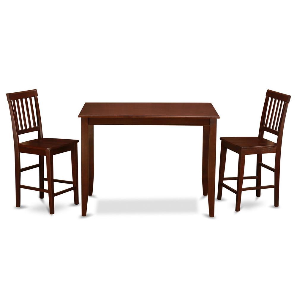 3 Pc Pub Table Set-Table And 2 Wood Counter Chairs By East West Furniture | Dining Sets | Modishstore - 2