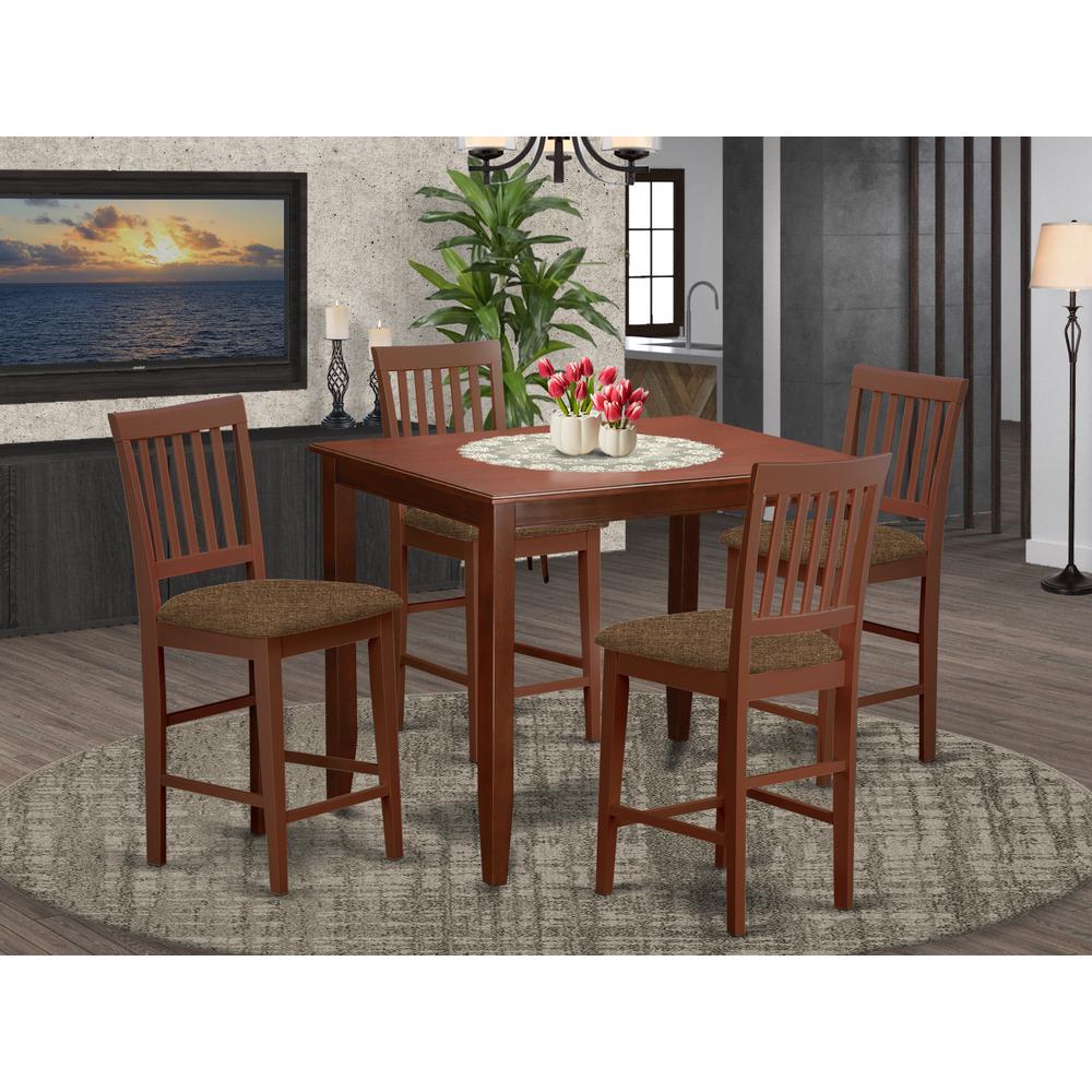 5 Pc Pub Table Set-Pub Table And 4 Counter Chairs. By East West Furniture | Dining Sets | Modishstore - 2