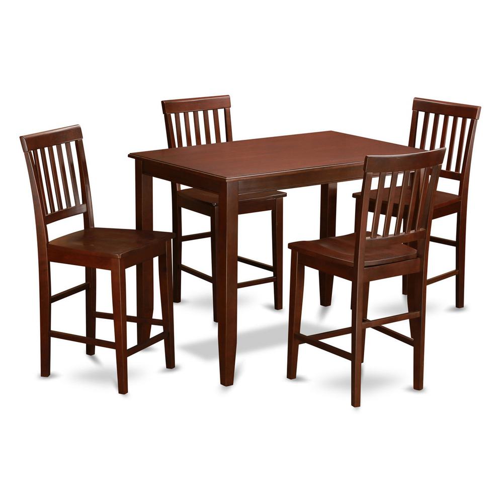 5 Pc Counter Height Dining Set-High Table And 4 Dinette Chairs. By East West Furniture | Dining Sets | Modishstore - 2