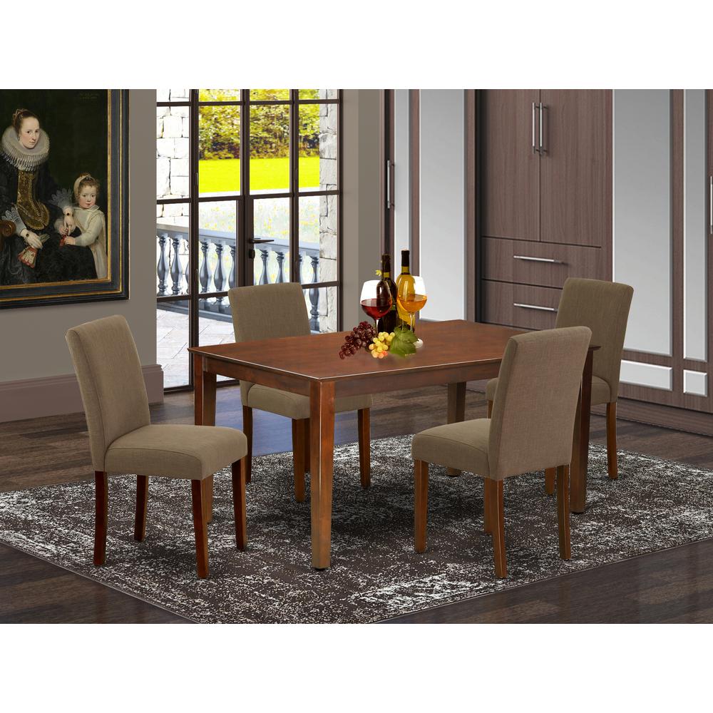Dining Room Set Mahogany CAAB5-MAH-18 By East West Furniture | Dining Sets | Modishstore