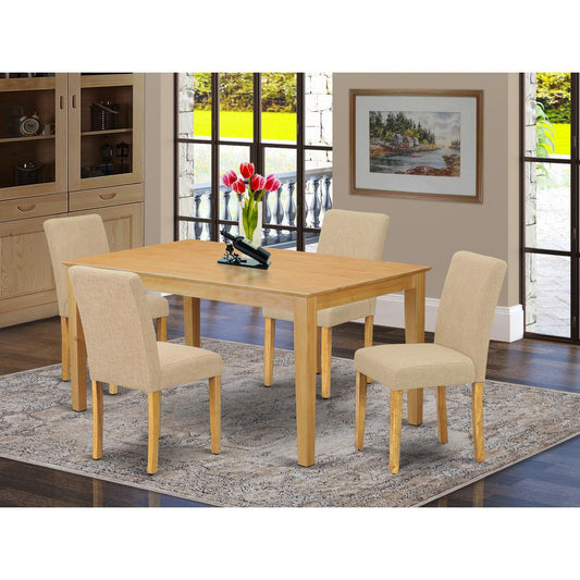 Dining Room Set Oak CAAB5-OAK-04 By East West Furniture | Dining Sets | Modishstore