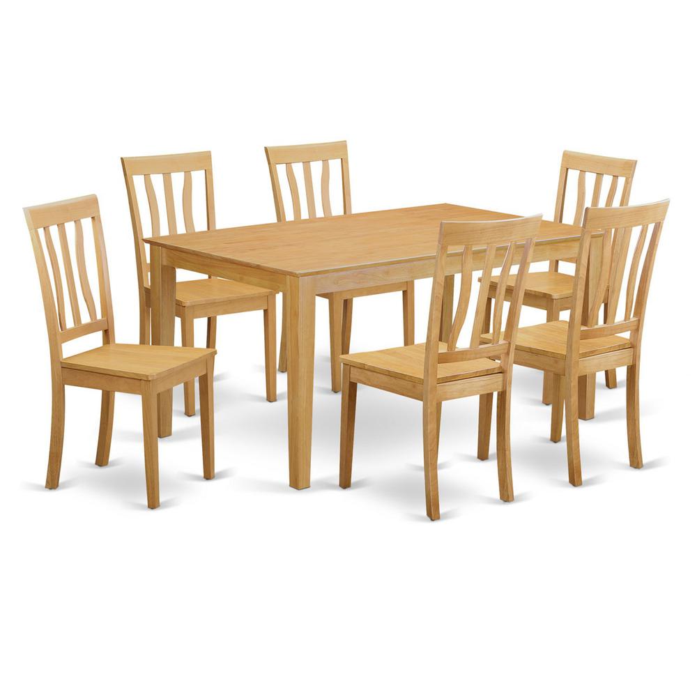 7 Pc Kitchen Table Set - Kitchen Dinette Table And 6 Kitchen Chairs By East West Furniture | Dining Sets | Modishstore - 2