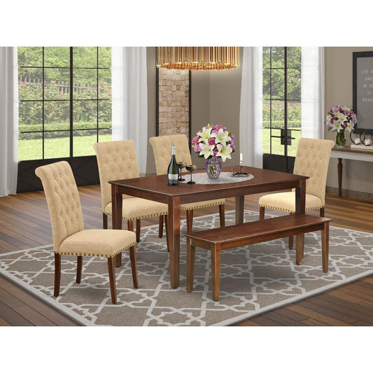 Dining Room Set Mahogany CABR6-MAH-04 By East West Furniture | Dining Sets | Modishstore