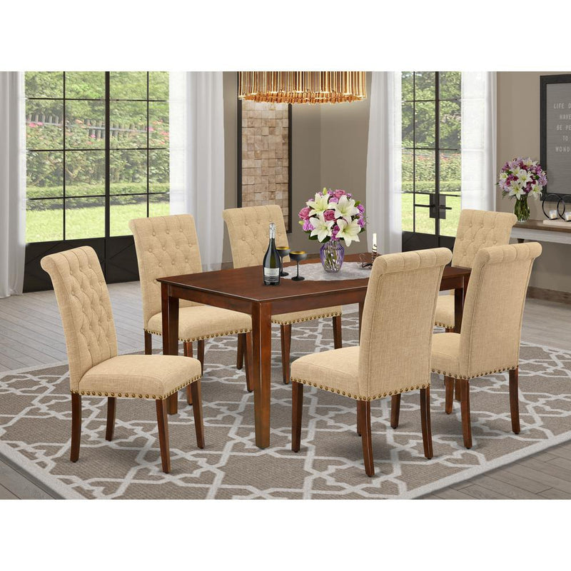 Dining Room Set Mahogany CABR7-MAH-04 By East West Furniture | Dining Sets | Modishstore