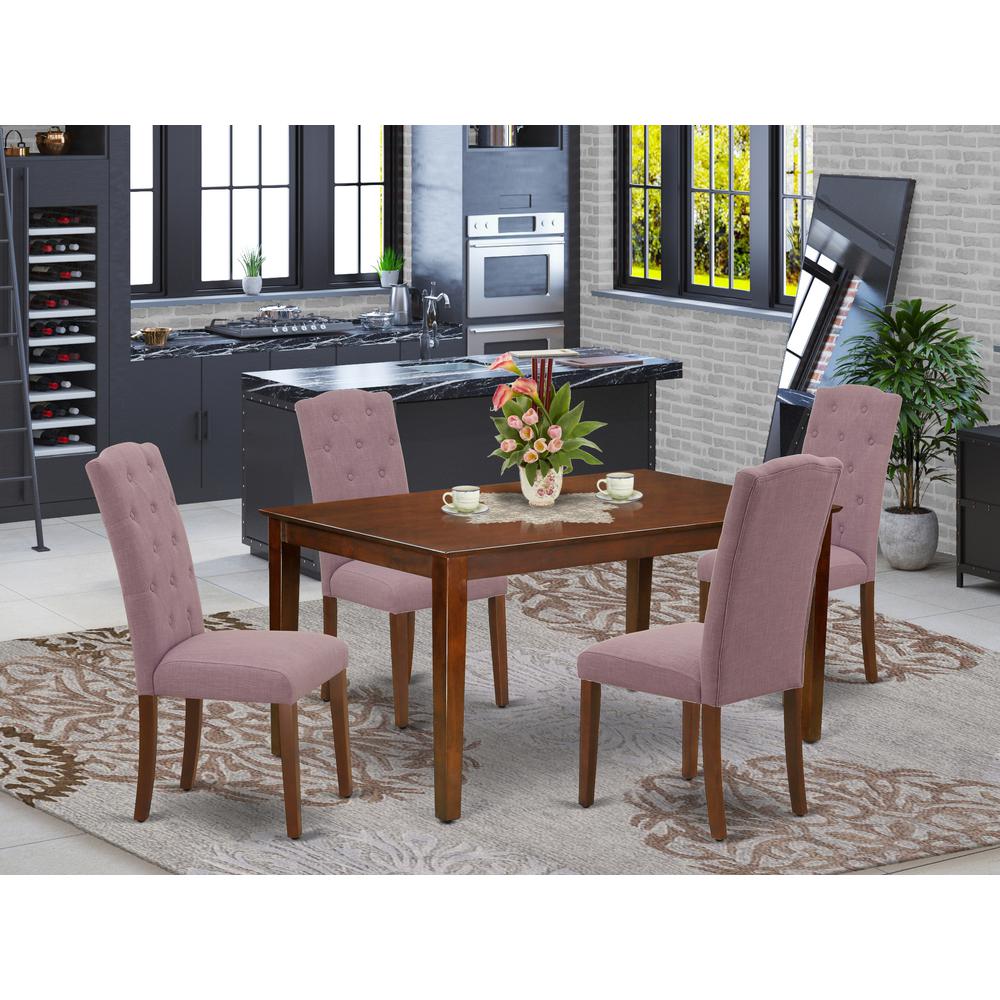 Dining Room Set Mahogany CACE5-MAH-10 By East West Furniture | Dining Sets | Modishstore