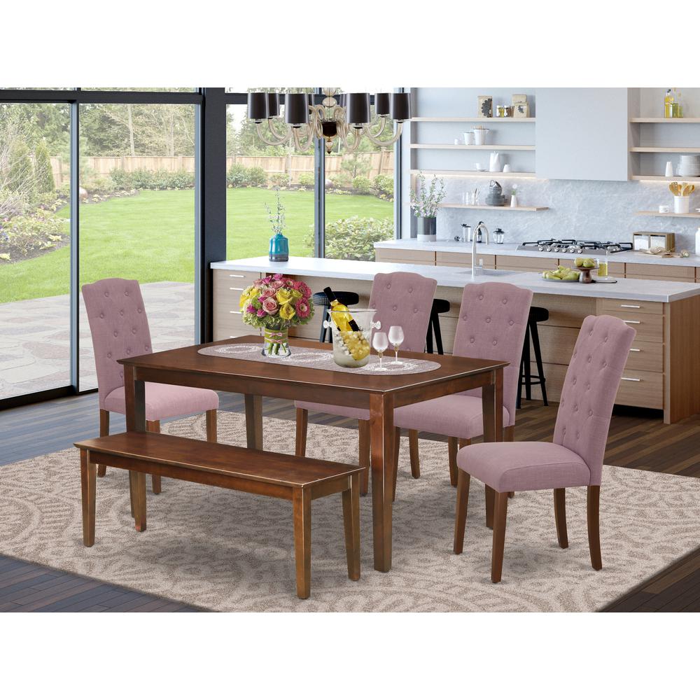 Dining Room Set Mahogany CACE6-MAH-10 By East West Furniture | Dining Sets | Modishstore