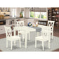 Dining Room Set Linen White CACL5-LWH-C By East West Furniture | Dining Sets | Modishstore