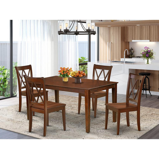 Dining Room Set Mahogany CACL5-MAH-W By East West Furniture | Dining Sets | Modishstore