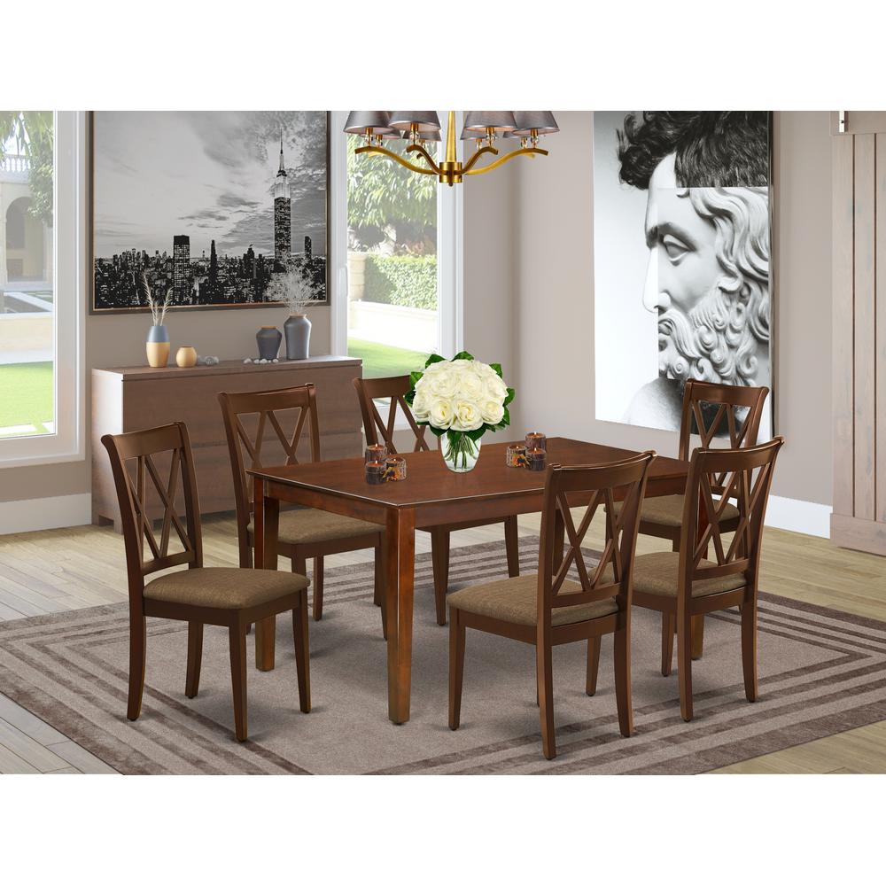 Dining Room Set Mahogany CACL7-MAH-C By East West Furniture | Dining Sets | Modishstore