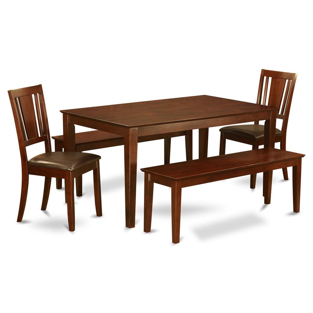 5 Pc Dining Room Set-Table And 2 Dining Chairs And 2 Benches By East West Furniture | Dining Sets | Modishstore - 2