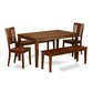 5 Pc Dining Room Set For 4-Dining Table And 2 Chairs And 2 Benches By East West Furniture | Dining Sets | Modishstore - 2