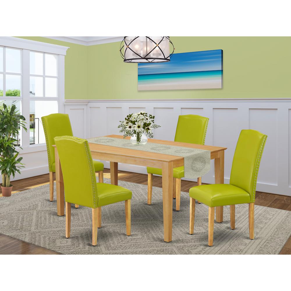Dining Room Set Oak CAEN5-OAK-51 By East West Furniture | Dining Sets | Modishstore