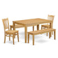 5 Pc Dining Room Set - Table For Small Spaces And 2 Kitchen Chairs Also 2 Benches By East West Furniture | Dining Sets | Modishstore - 2