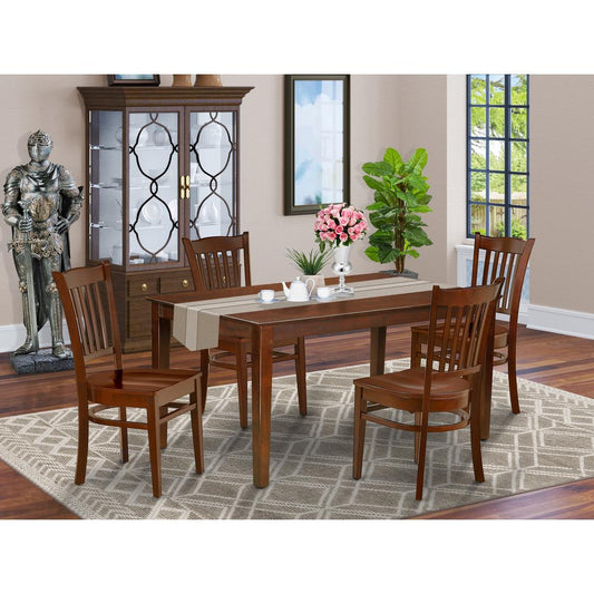 Dining Room Set Mahogany CAGR5-MAH-W By East West Furniture | Dining Sets | Modishstore