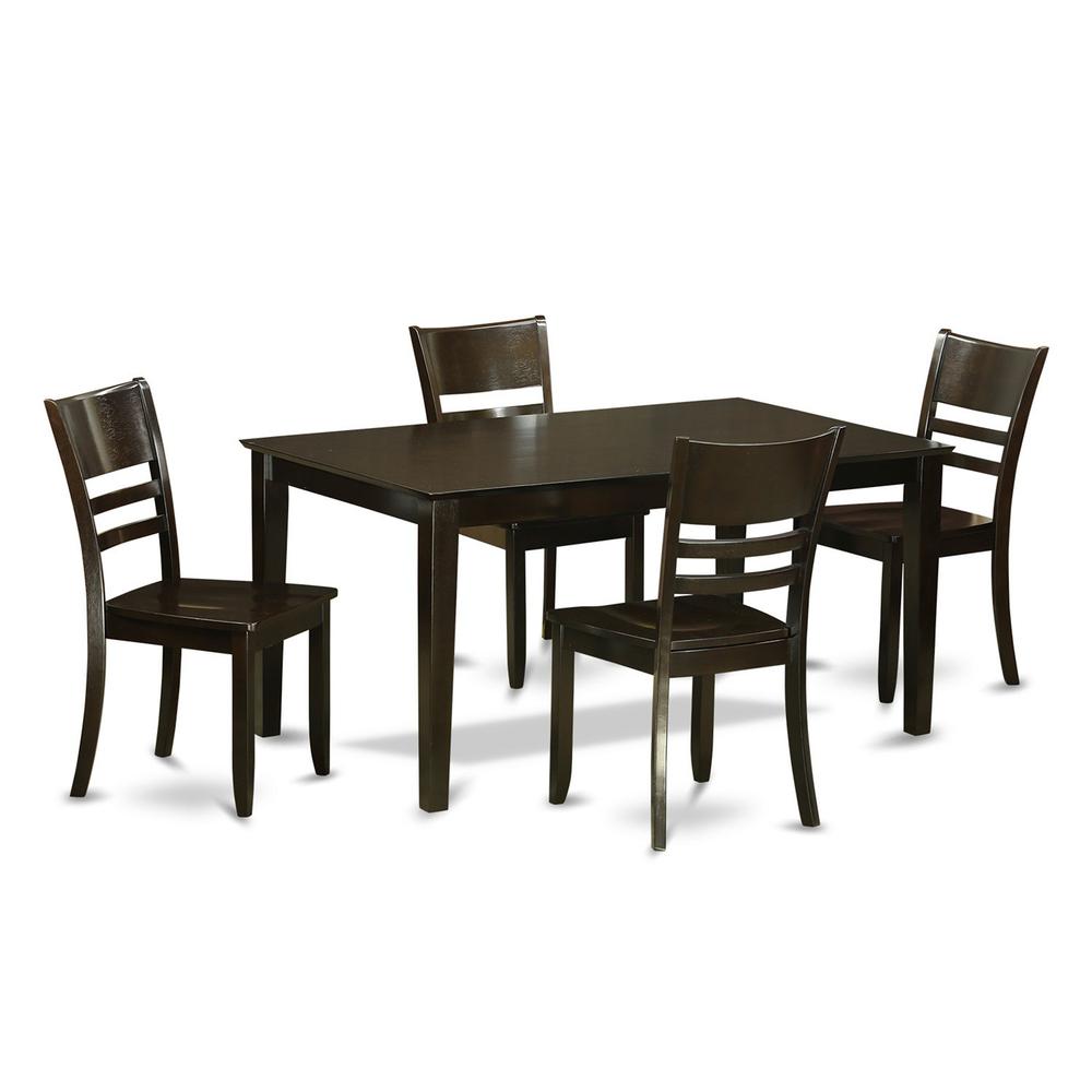 5 Pc Dining Room Set-Kitchen Table And 4 Dining Chairs By East West Furniture | Dining Sets | Modishstore - 2