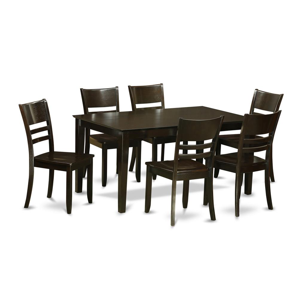 7 Pc Dining Room Set For 6-Dining Table And 6 Chairs By East West Furniture | Dining Sets | Modishstore - 2