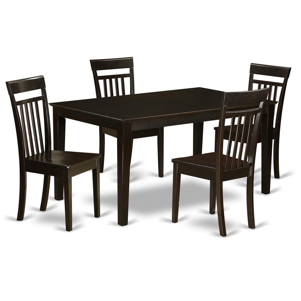 5 Pc Kitchen Table Set For 4 Set-Kitchen Table And 4 Kitchen Dining Chairs By East West Furniture | Dining Sets | Modishstore - 2