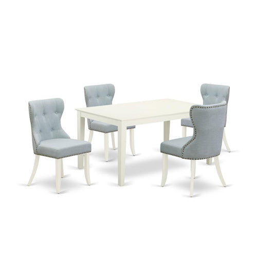 A Dining Room Table Set Of 4 Amazing Kitchen Dining Chairs And Dining Table By East West Furniture | Dining Sets | Modishstore