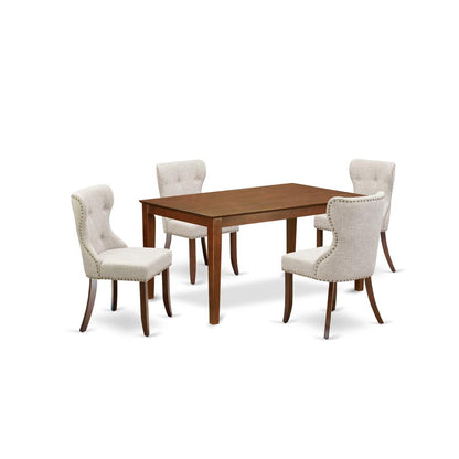 A Dining Room Table Set Of 4 Amazing Kitchen Dining Chairs And Dining Table By East West Furniture | Dining Sets | Modishstore - 4