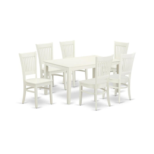 Dining Table - Dining Chairs CAVA7 - LWH - W By East West Furniture | Dining Sets | Modishstore