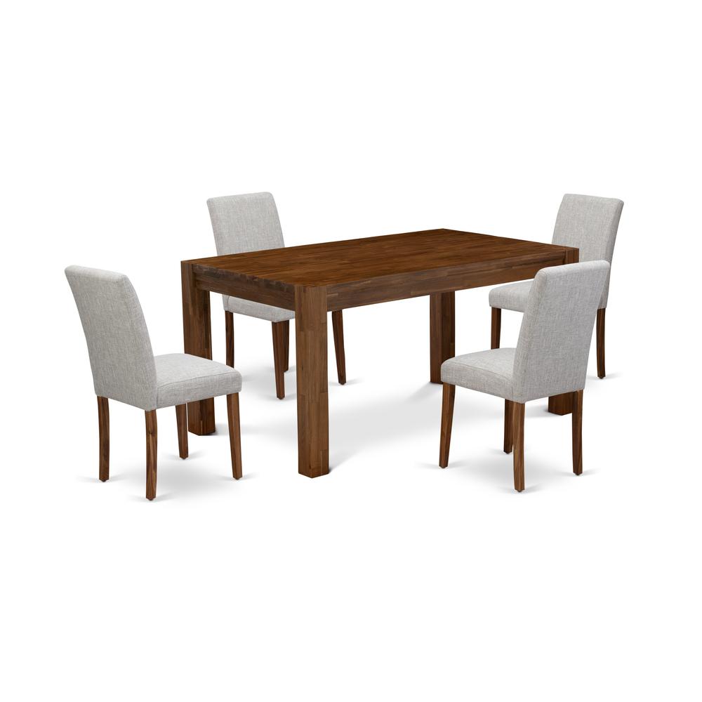 5Pc Dining Table Set Consists Of A Rectangular Table And 4 Dining Chairs By East West Furniture | Dining Sets | Modishstore - 4