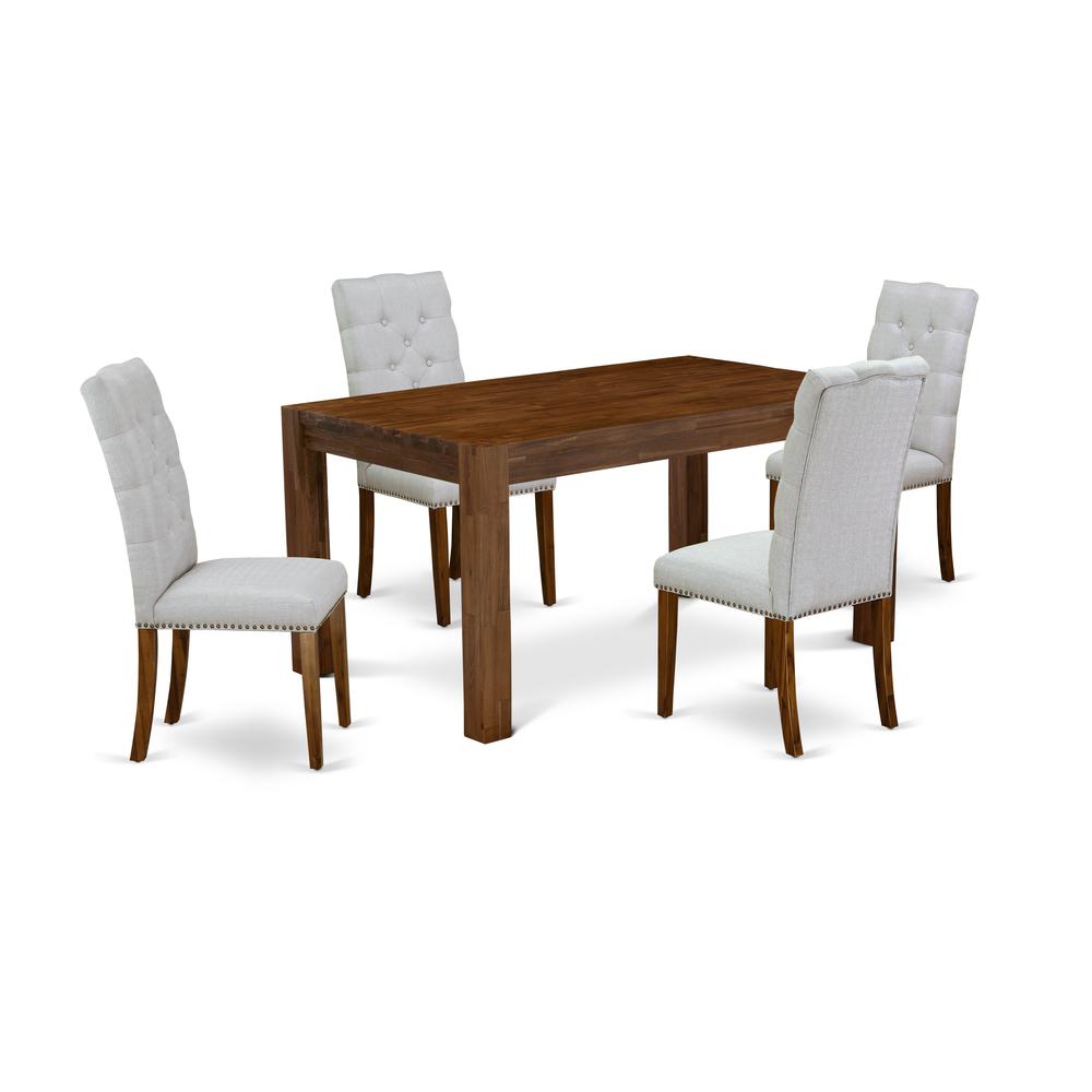 5-Pc Dining Room Table Set- 4 Dining Chair And Dining Tables By East West Furniture | Dining Sets | Modishstore - 4