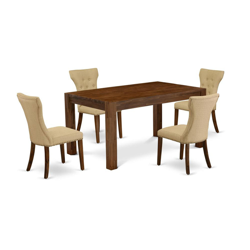 5-Pc Kitchen Dining Set- 4 Upholstered Dining Chairs And Dining Tables By East West Furniture | Dining Sets | Modishstore - 4