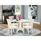 Dining Room Set Linen White DLAV5-LWH-W By East West Furniture | Dining Sets | Modishstore