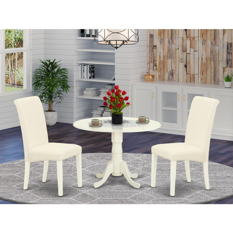 Dining Room Set Linen White DLBA3-WHI-01 By East West Furniture | Dining Sets | Modishstore
