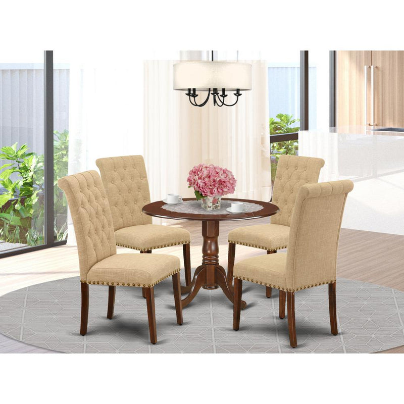 Dining Room Set Mahogany DLBR5-MAH-04 By East West Furniture | Dining Sets | Modishstore