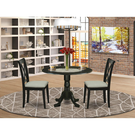 Dining Room Set Black DLCL3-BLK-C By East West Furniture | Dining Sets | Modishstore