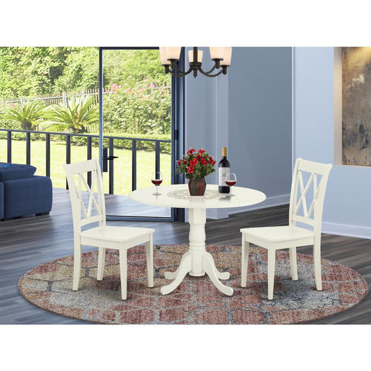 Dining Room Set Linen White DLCL3-LWH-W By East West Furniture | Dining Sets | Modishstore