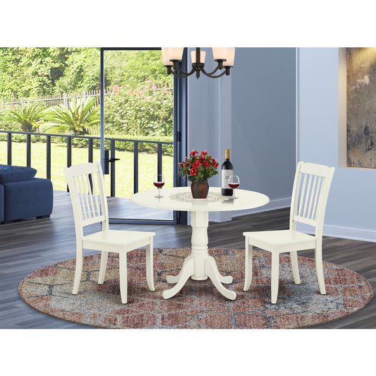Dining Room Set Linen White DLDA3-LWH-W By East West Furniture | Dining Sets | Modishstore