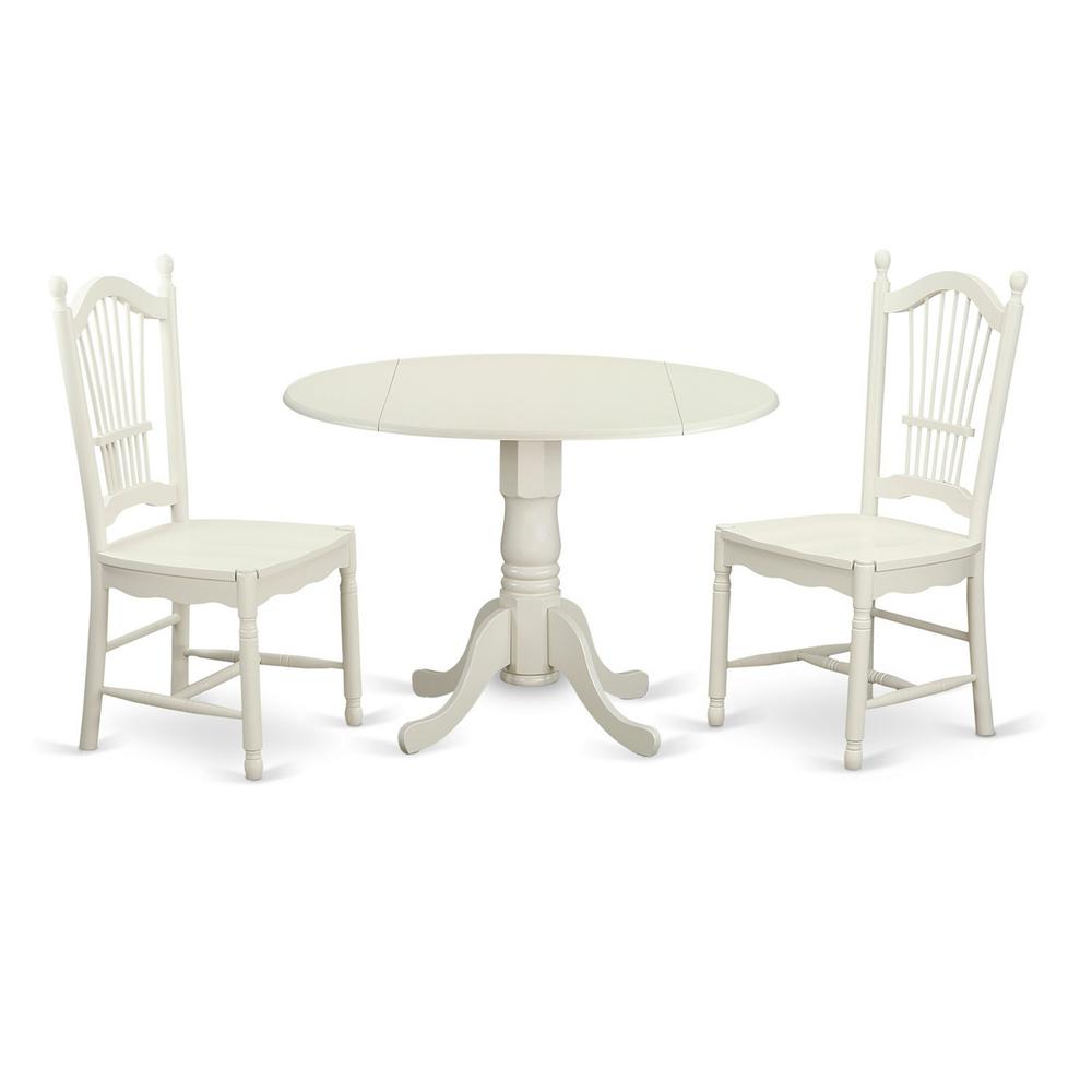 3 Pc Kitchen Dinette Set-Kitchen Dinette Table And 2 Kitchen Dining Chairs By East West Furniture | Dining Sets | Modishstore - 6