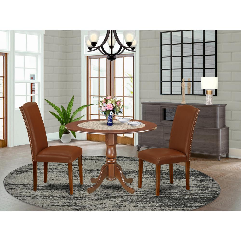 Dining Room Set Mahogany DLEN3-MAH-66 By East West Furniture | Dining Sets | Modishstore