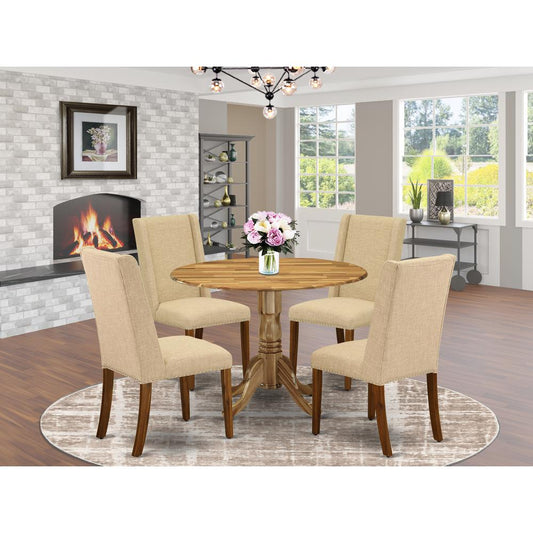Dining Room Set Natural DLFL5 - ANA - 04 By East West Furniture | Dining Sets | Modishstore