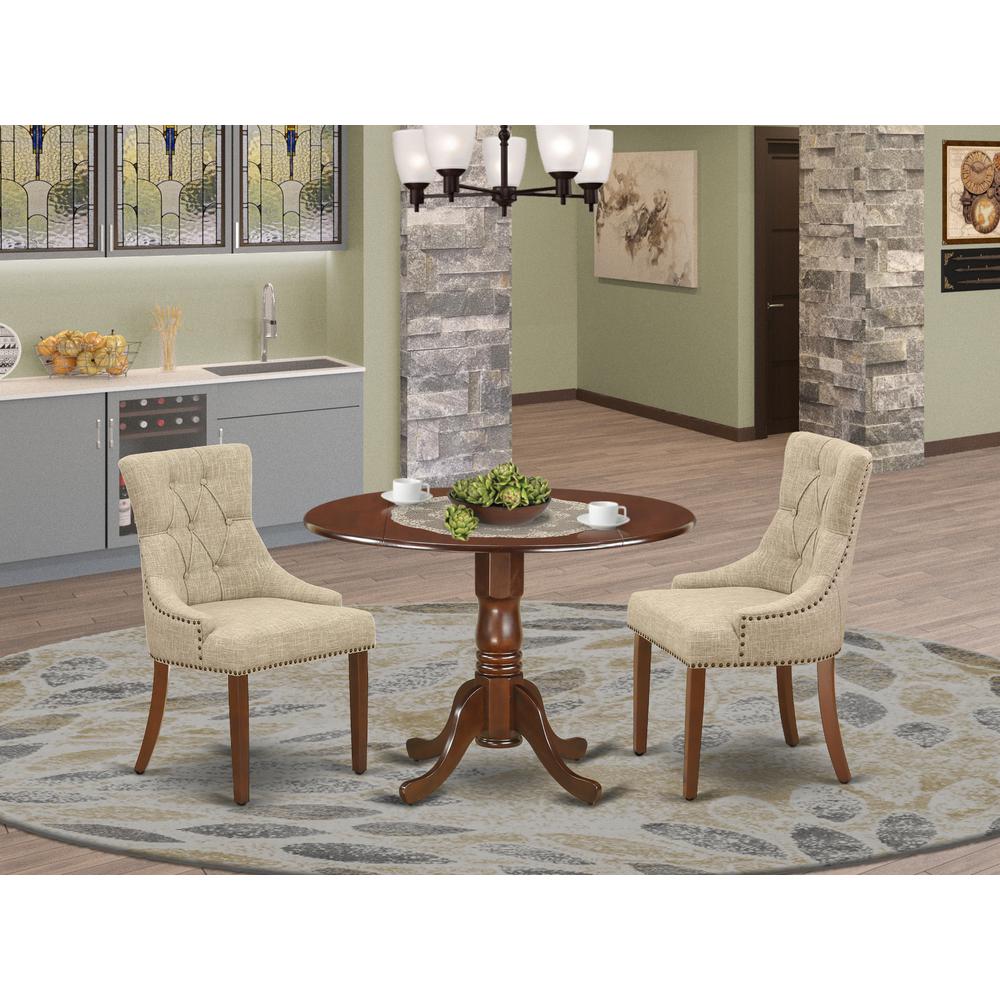 Dining Room Set Mahogany DLFR3-MAH-05 By East West Furniture | Dining Sets | Modishstore