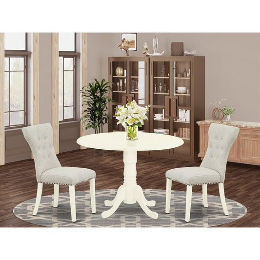 Dining Room Set Linen White DLGA3 - WHI - 35 By East West Furniture | Dining Sets | Modishstore
