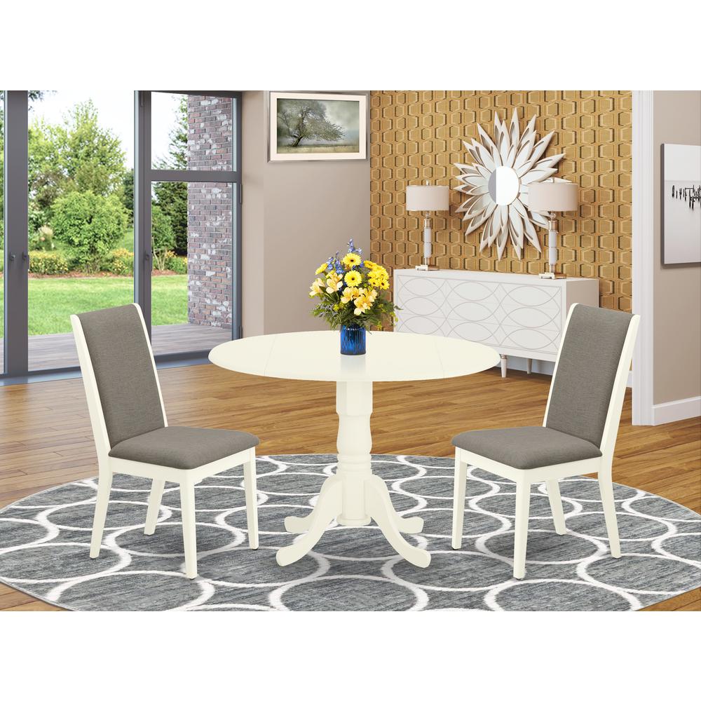 Dining Room Set Linen White DLLA3 - WHI - 06 By East West Furniture | Dining Sets | Modishstore