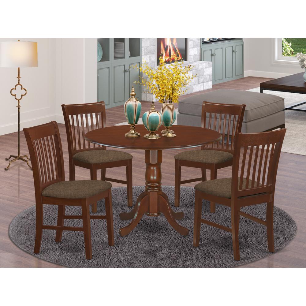 5 Pc Small Kitchen Table Set-Round Table And Dinette Chairs By East West Furniture | Dining Sets | Modishstore - 2