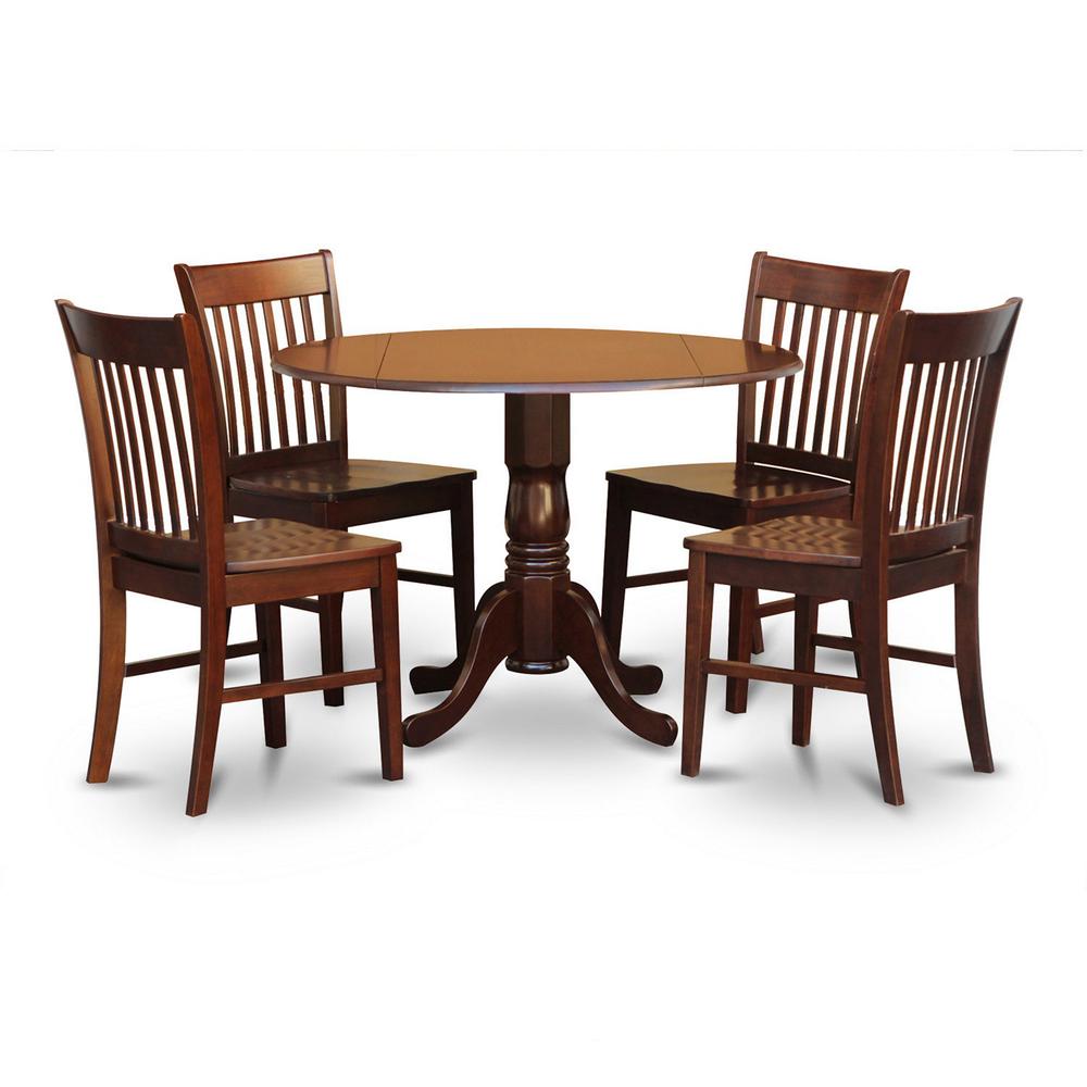 5 Pc Small Kitchen Table And Chairs Set-Small Kitchen Table Plus 4 Kitchen Chairs By East West Furniture | Dining Sets | Modishstore - 2