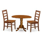 3 Pckitchen Table Set-Small Kitchen Table And 2 Wood Kitchen Chairs By East West Furniture | Dining Sets | Modishstore - 2