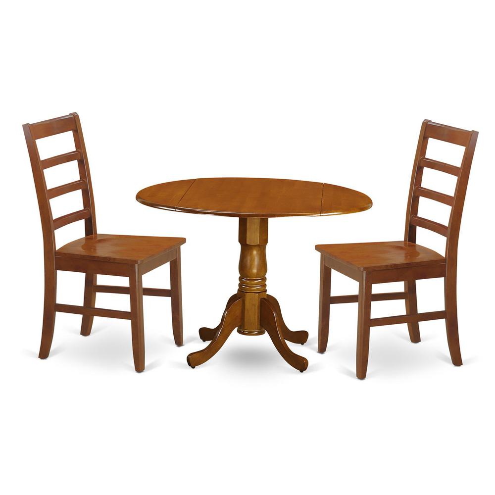 3 Pckitchen Table Set-Small Kitchen Table And 2 Wood Kitchen Chairs By East West Furniture | Dining Sets | Modishstore - 2