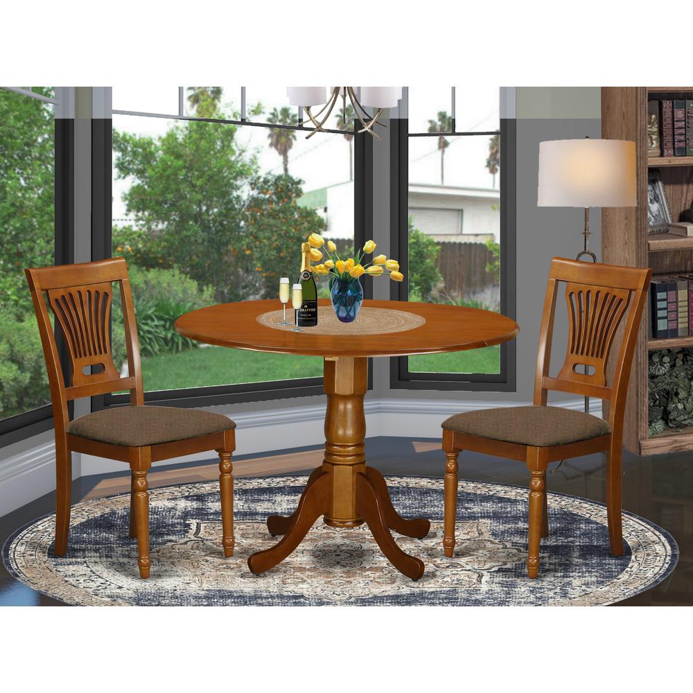3 Pc Kitchen Nook Dining Set-Small Kitchen Table And 2 Dining Chairs By East West Furniture | Dining Sets | Modishstore - 2