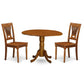 3 Pc Small Kitchen Table Set-Kitchen Dining Nook Plus 2 Dining Chairs By East West Furniture | Dining Sets | Modishstore - 2